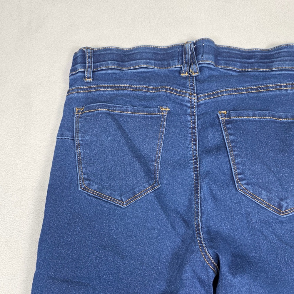 Angels Jeans Women 10 Blue Straight Everluxe Lift Straight Stretch Dark Wash - Picture 9 of 10